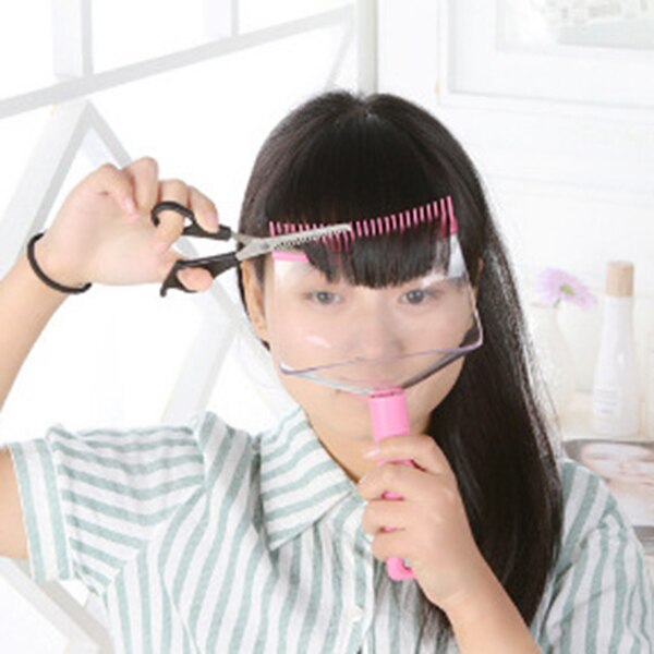Diy franja de cabelo corte pente clipe portátil aparador penteado digitação guarnição ferramenta