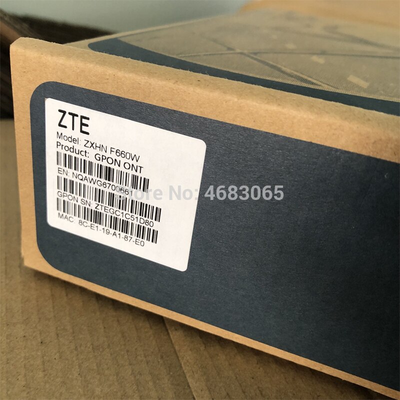 ZTE F660W 5.2 Version ZTE GPON ONU 4FE+2TEL+USB+WIFI With Patchcord, English Firmware Optical Network Terminal