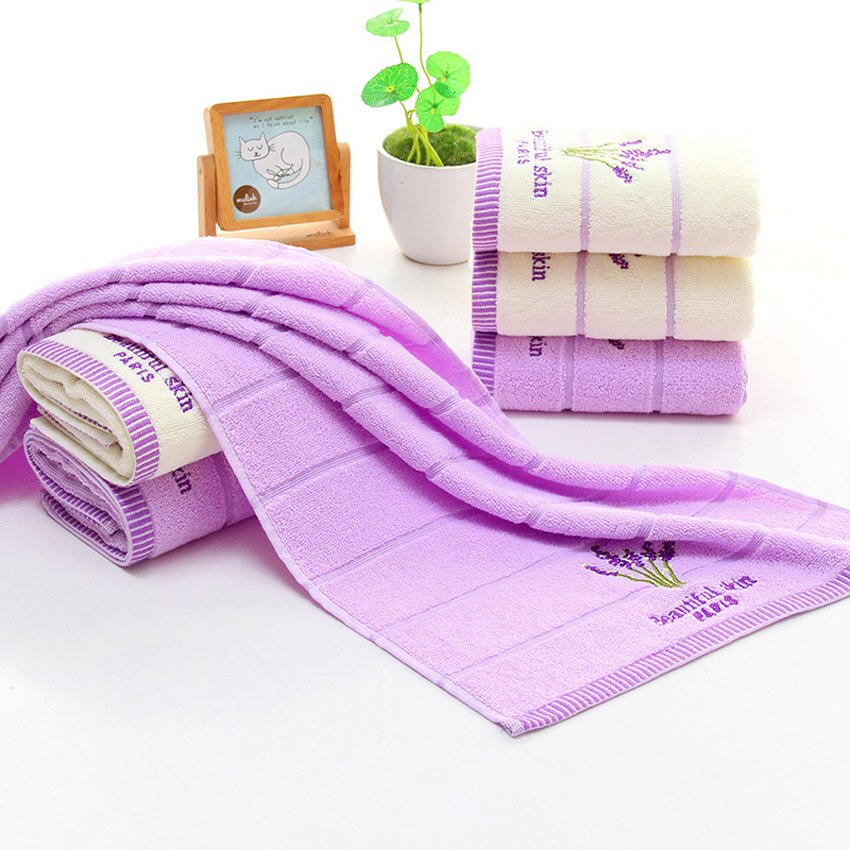 Zachte Lavendel Handdoek Set 100% Katoen Afdrukken Bad Schoonheid Gezicht Handdoek Hotel Spa Handdouche Handdoek Voor Volwassen Kid Thuis toalla De Ducha