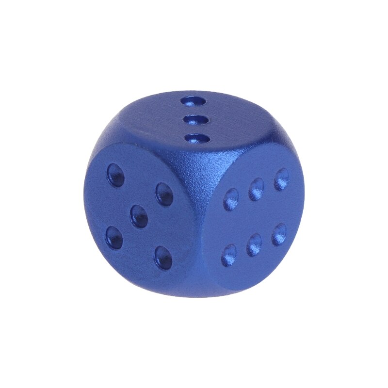 Dés aluminium polyèdre métal solide Club Bar dés jeu outil de jeu 16X16X16mm: blue