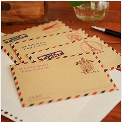 10 Stks/partij Retro Postkaart Envelop Mini Envelop Bruin Kraftpapier Vintage Envelop Briefpapier 9.6*7.3 Cm
