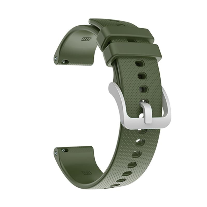 Voor Garmin Vivoactive 4S/Vivomove 3S Siliconen Zilveren Gesp Riem Vervanging Horlogeband 18Mm Modieuze: 04