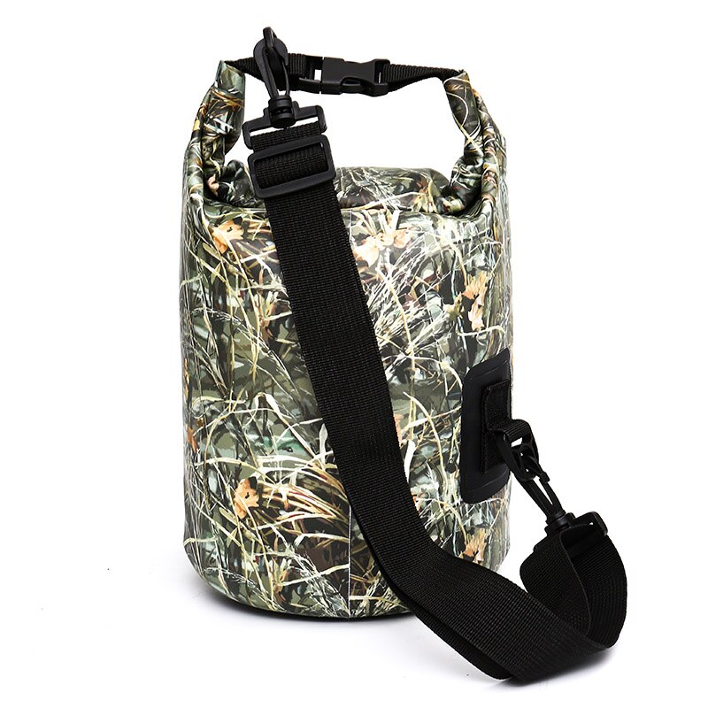 Large Capacity Waterproof Backpack Camouflage Waterproof Dry Bag Portable Drifting Outdoor Storage Supplies Adjustable Strap