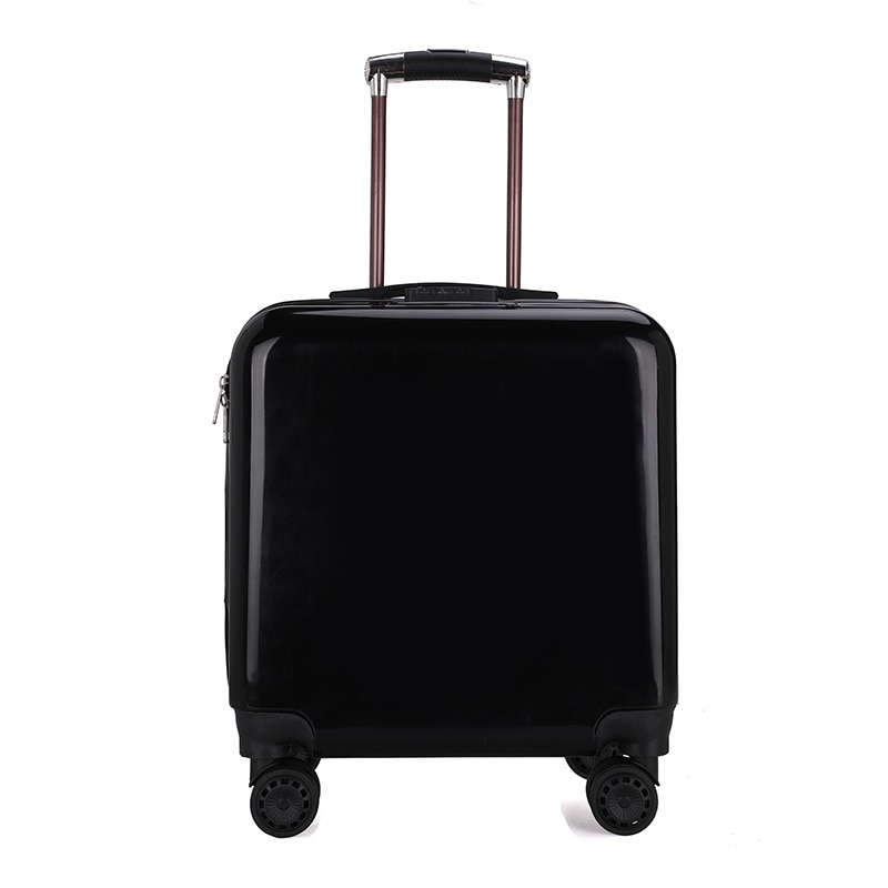 De Universele Wiel Bagage Mini Boarding Case Kleine Trolley Koffer Wachtwoord Koffer 18 Inch Unisex Zakelijke Bagage: black