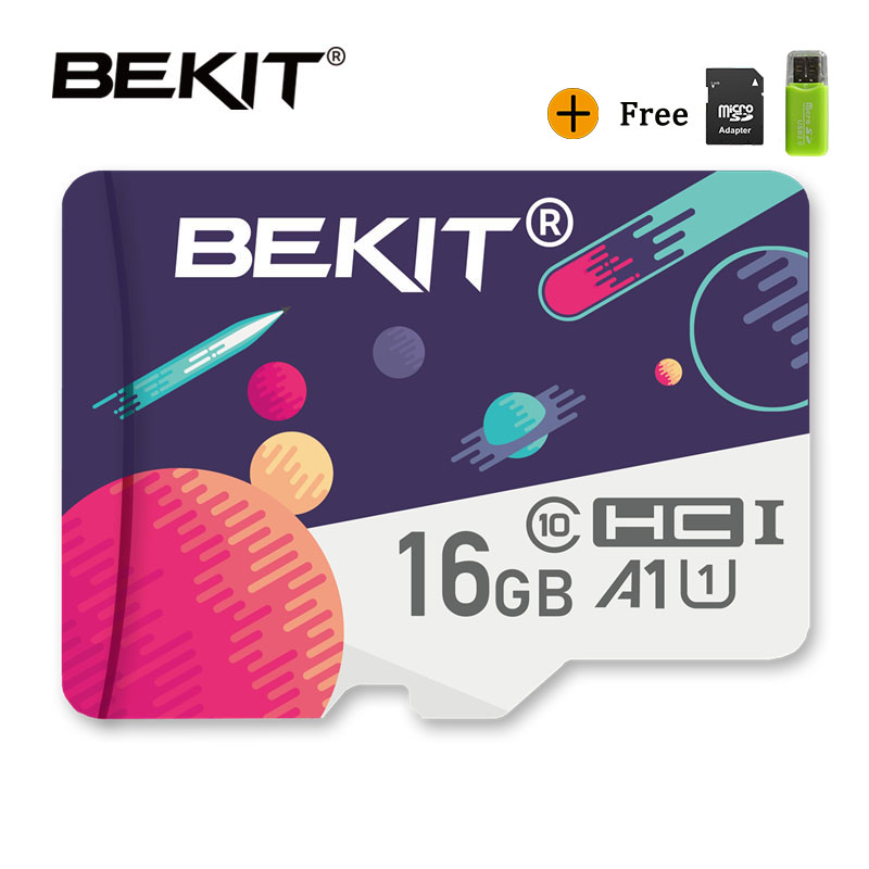 Bekit Micro Sd-kaart 16 Gb 32 Gb 64 Gb 128 Gb 256 Gb Class10 Tf Card A1 UHS-3 80 mb/s Microsd Geheugenkaart Voor Samrtphone En Tafel Pc: SA16GB