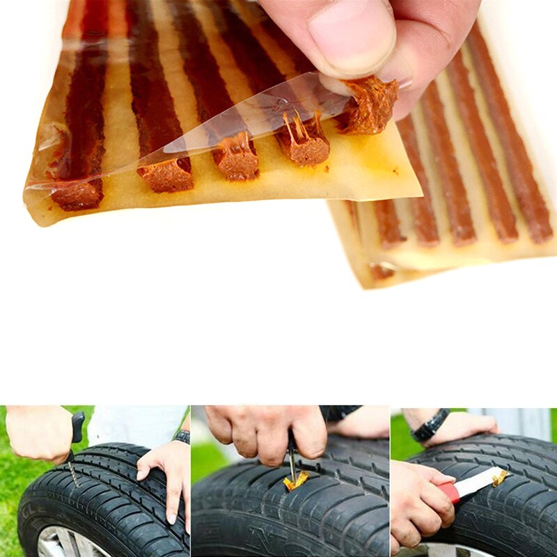 5/10/20pcs Tubeless Tire Repair Strips Auto Motorcycle Tubeless Tire Tyre Wheels Puncture Rubber Strip Tire Repair Tools