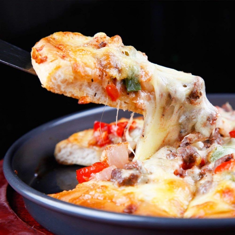 6 Inch-10 Inch Round Pizza Baking Pan DIY Baking Tray High Temperature Nonstick Mold Baking Pan For Oven Kitchen Baking Tool
