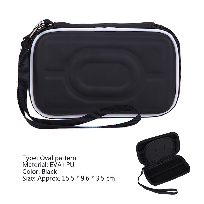 2,5 "3,5" HDD bolsa protectora disco duro USB externo llevar Cable Usb funda bolsa auricular bolsa para PC Laptop carcasa de disco duro: 2.5 Oval Black