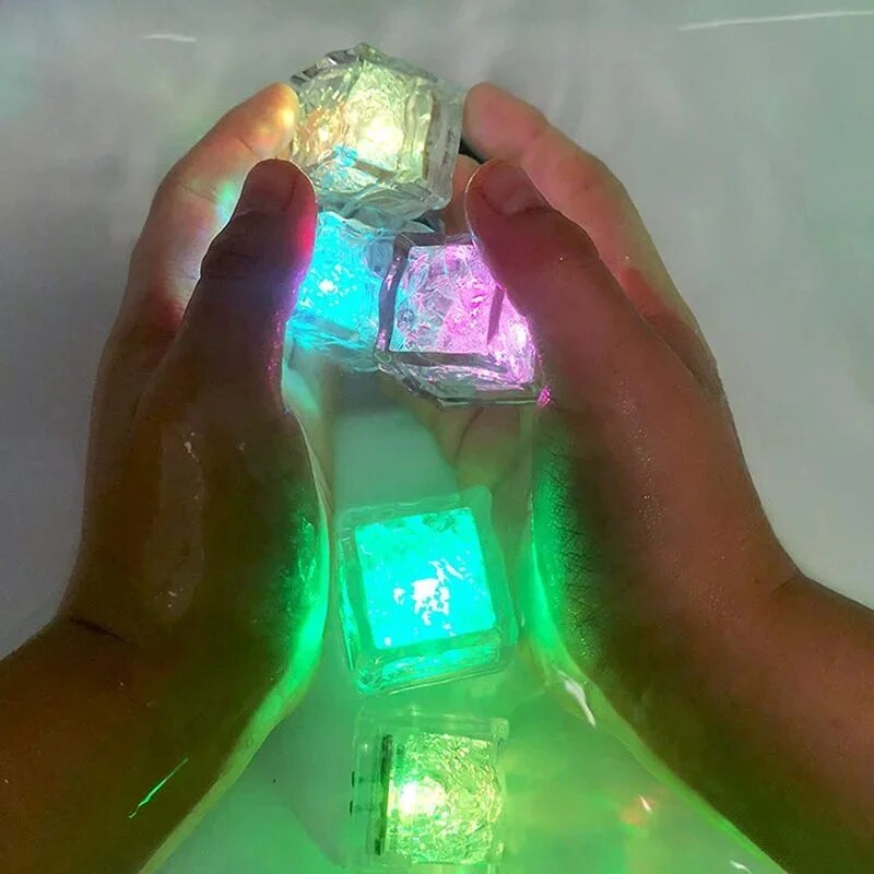 12 Uds. Bañera de baño para bebé, juguetes con luz LED, cambio colorido, impermeable, rompecabezas de baño brillante, juguetes para niños, de cumpleaños infantil
