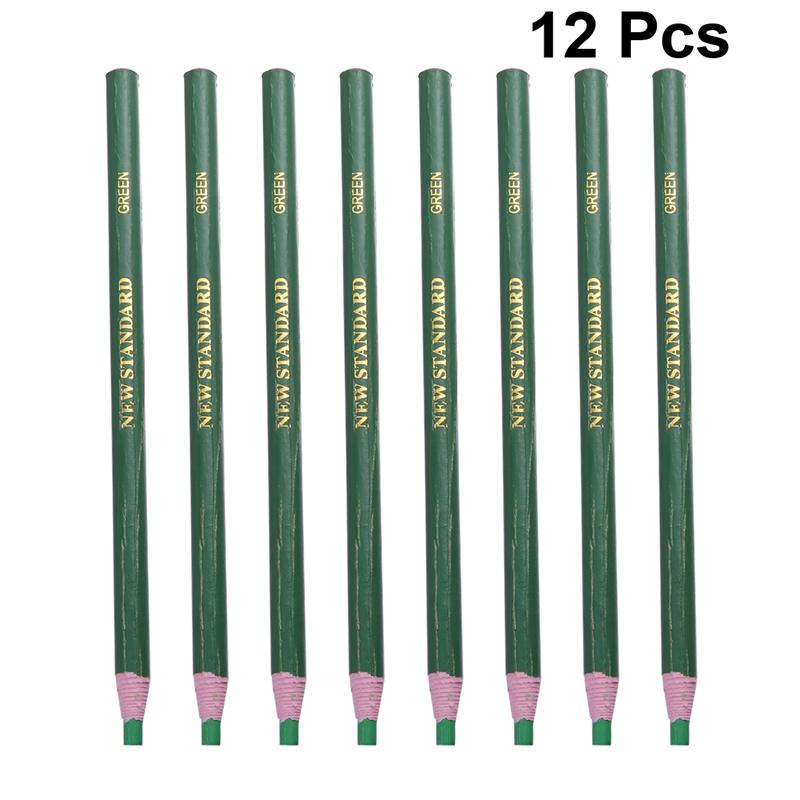 12 stücke schälen-aus Wachs Stift Einfach zu Entfernen Marker für Keramik Glas Tuch Metall Holz Leder Malerei Lieferungen schälen-aus Fett Bleistift: Grün
