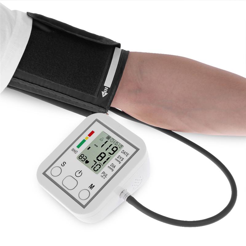 Huishouden Arm Bloeddrukmeter Digitale Display 99 Sets Data Home Elektronische Bloeddrukmeter Bloeddrukmeter Met Riem