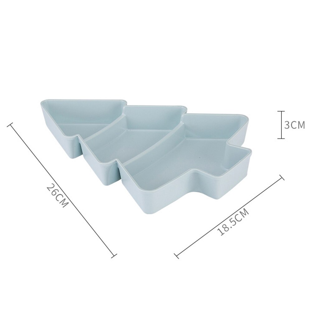 Snack tallerken snack bakke skål snack box slik æske juletræ form plastik 3 garder snack tallerken bakke tørret frugt slik fad