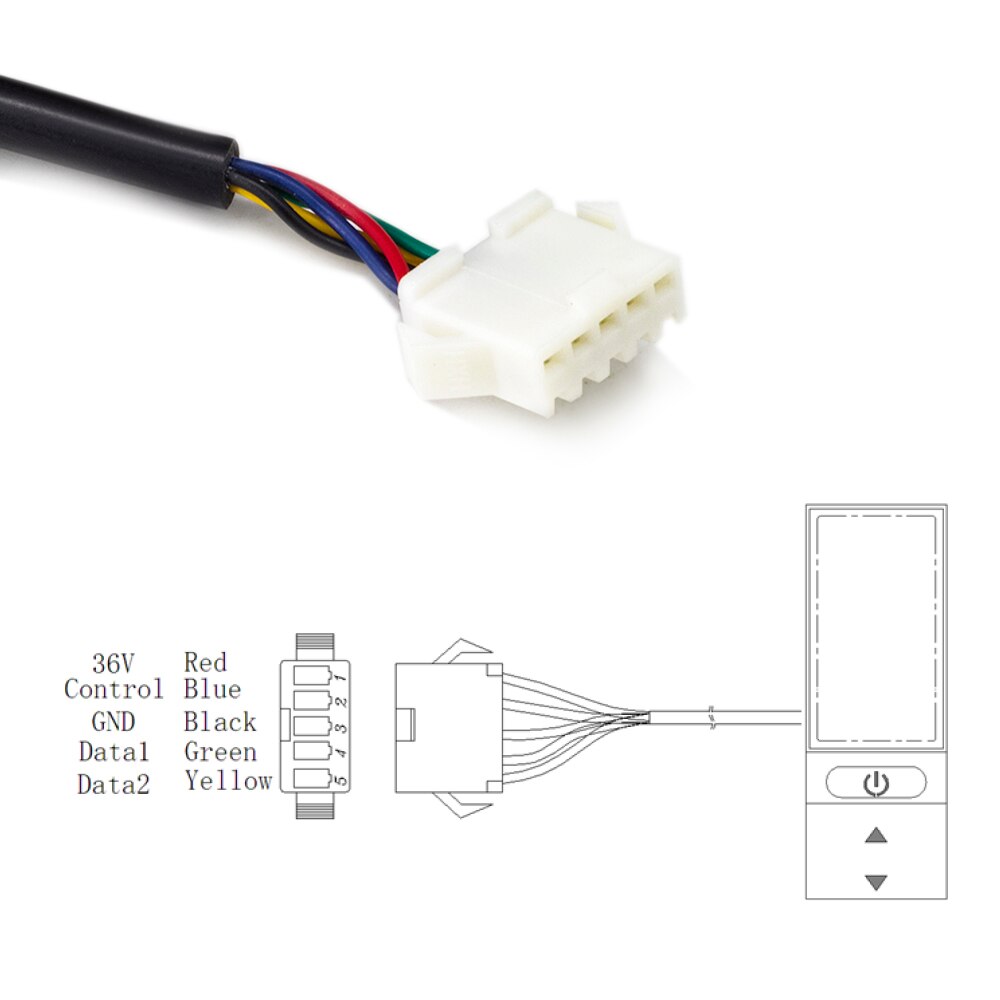 Kt display lcd 4 ebike lcd display 36v 48v elektrisk sykkel tilbehør datamaskin for e bike kt kunteng kontroller