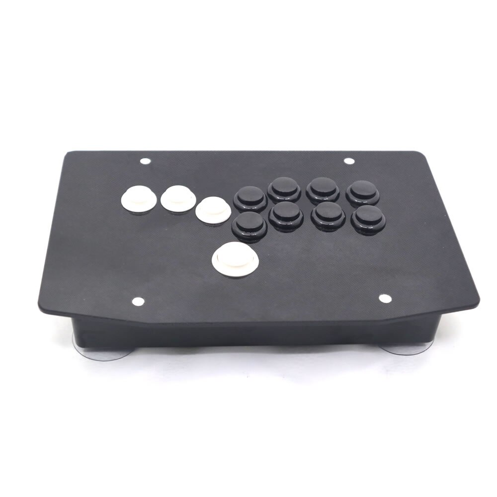 RAC-J500B All Buttons Hitbox Style Arcade Joystick Fight Stick Game Controller For PC USB: White and Black