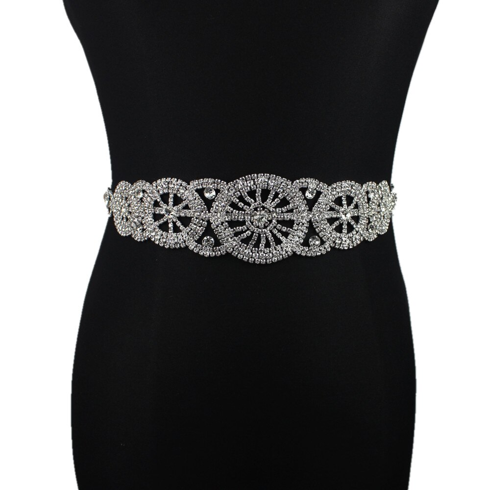 Rose Gold Crystal Hoofdband Bruid Bruidsmeisjes Sjerp Bruids Riem Met Strass Trouwjurk Riem