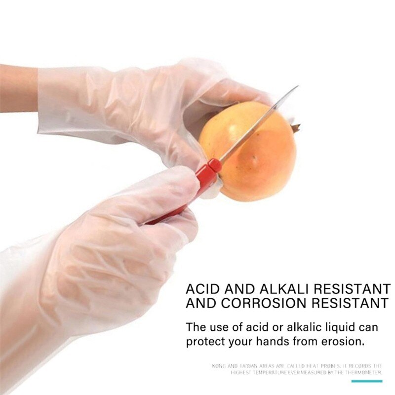 100 stück Einweg TPE Handschuhe Von transparent Vinyl TPE Handschuhe Latex-freies Für Friseur Saubere Handschuhe Für Labor