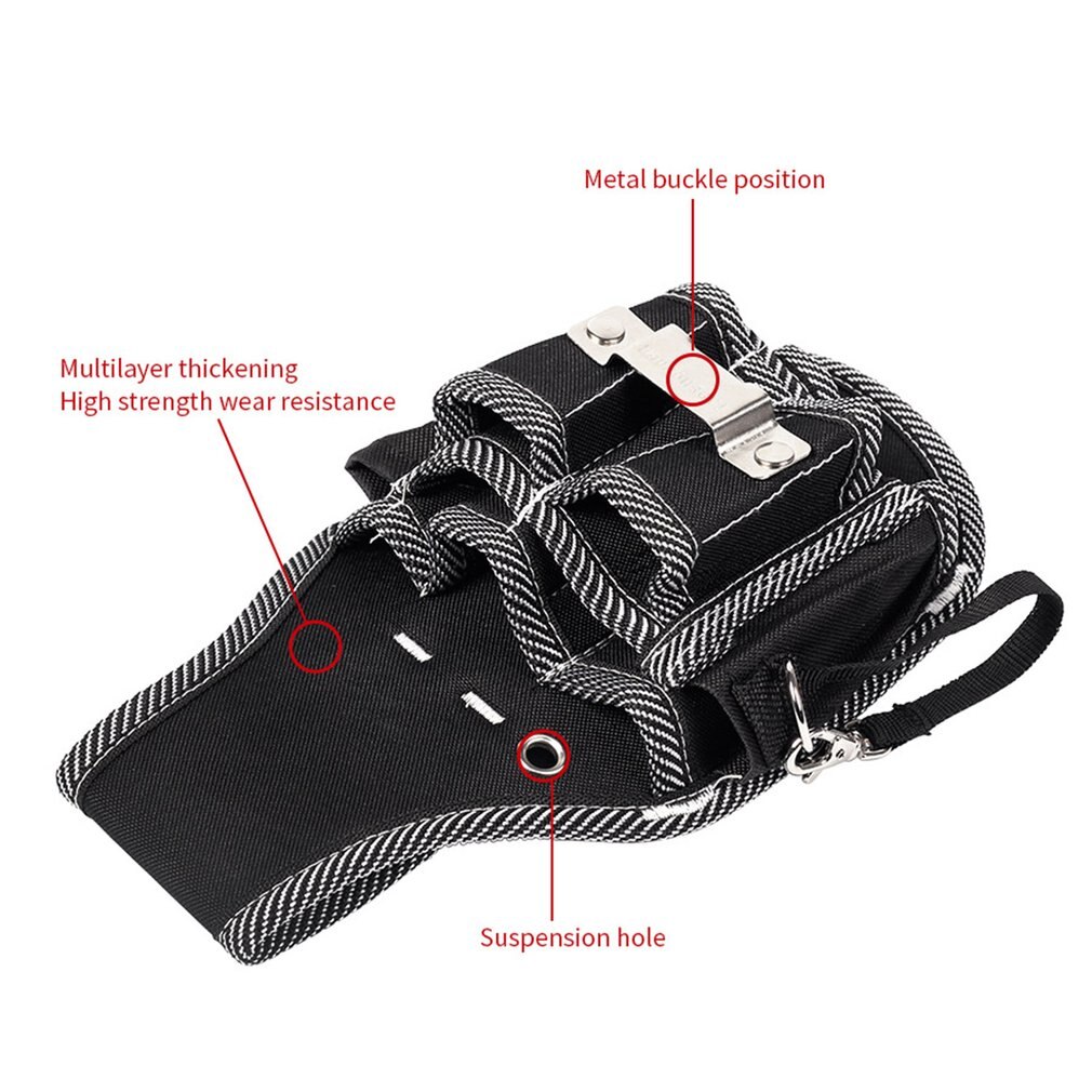 Electric Drill Holder Waist Tool Bag Waterproof Electrician Tool Bag Electric Drill Oganizer Carrying Pouch Holster