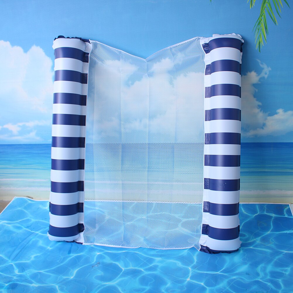 Pvc Water Hangmat Fauteuil Streep Mesh Opblaasbare Drijvende Bed Luchtbed Voor Zomer Zwembad Water Amusement Water Sport