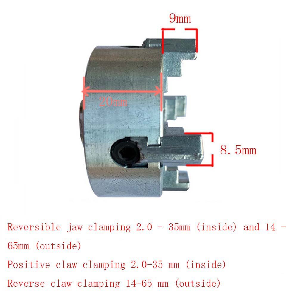 Four 4 Jaw Chuck Z011A for Metal Mini Lathe M12x1mm Threaded Back 1.8~56mm/12~65mm Mini Collet Lathe Accessory