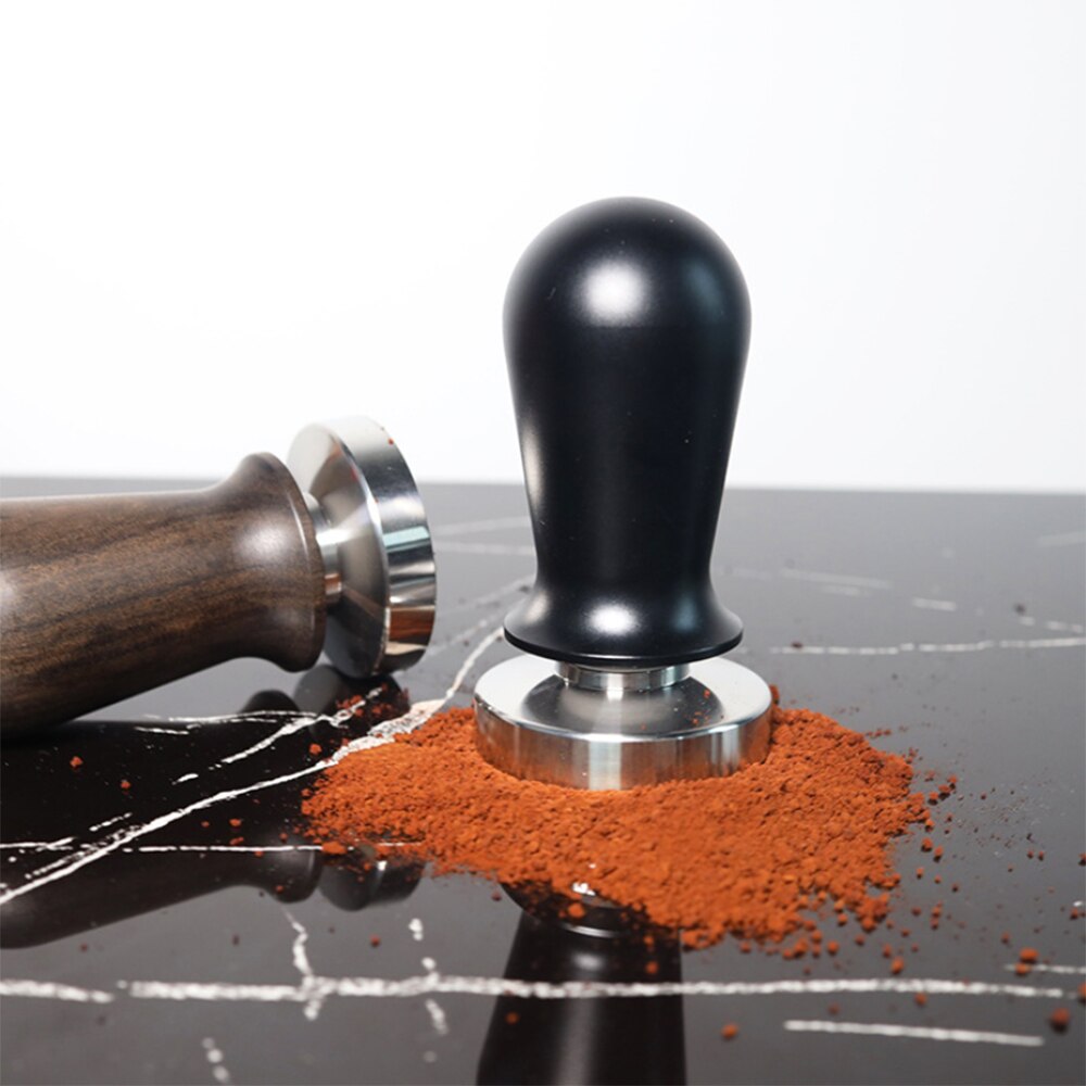 Calibrated Tamper Coffee Press Tool, 51/53/58mm Coffee Tamper with 304 Stainless Steel Base & Solid Wood Handle
