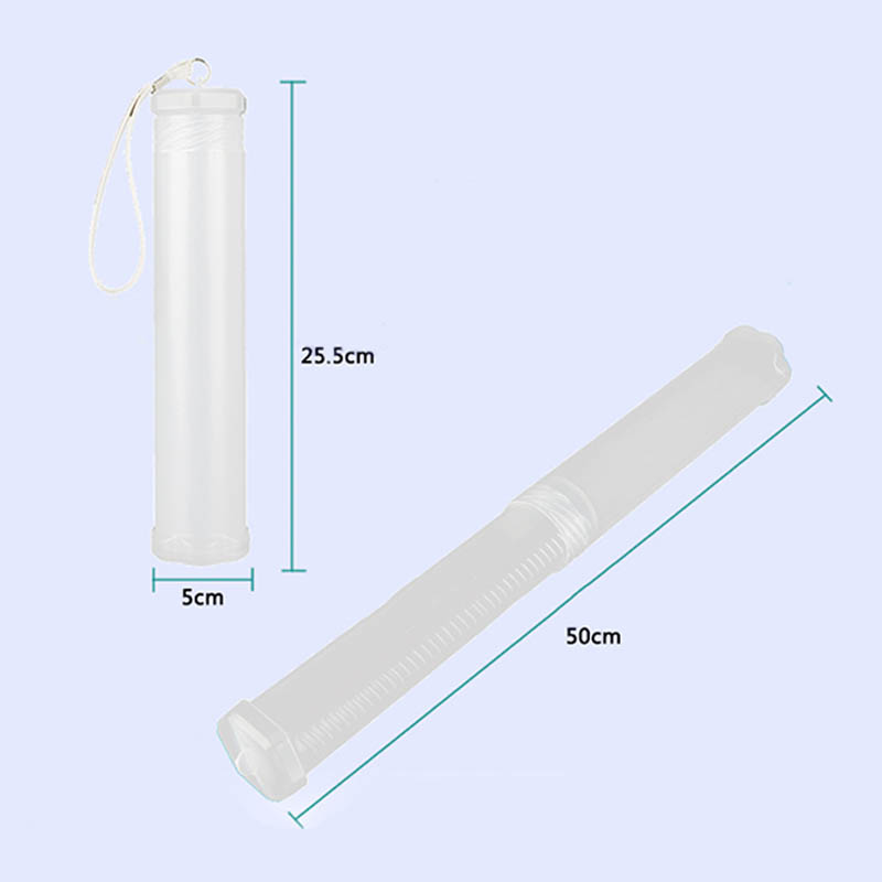 1 pçs cilindro caneta saco transparente caneta titular estudante suprimentos caixa de lápis caneta titular caixa de armazenamento de plástico ultra-fino portátil
