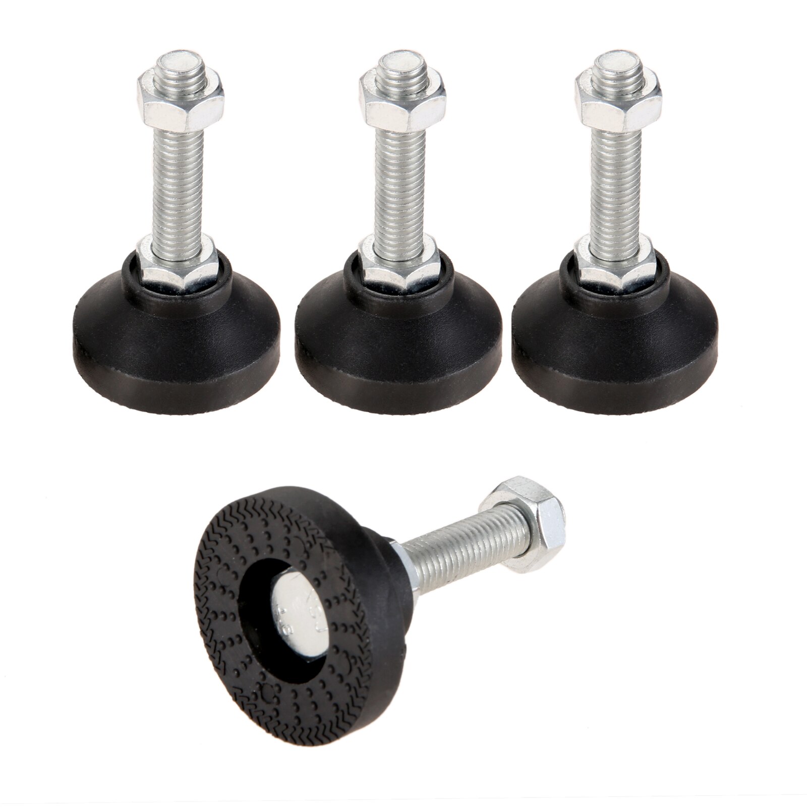 4pcs/set Adjustable Furniture Foot Thread Nylon Metal Glide Leveling Feet M8 M10 M12 Dia. 40/50mm Guard Pad Universal Support