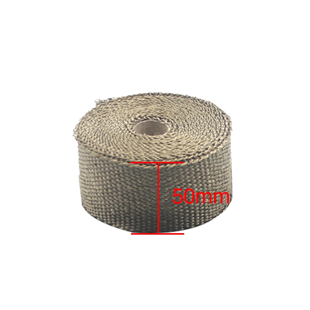 ZSDTRP 15m Titanium Temp Exhaust Heat Wrap 3 Colors Heater Resistant Downpipe Ties Car Motorcycle Tape Replacement
