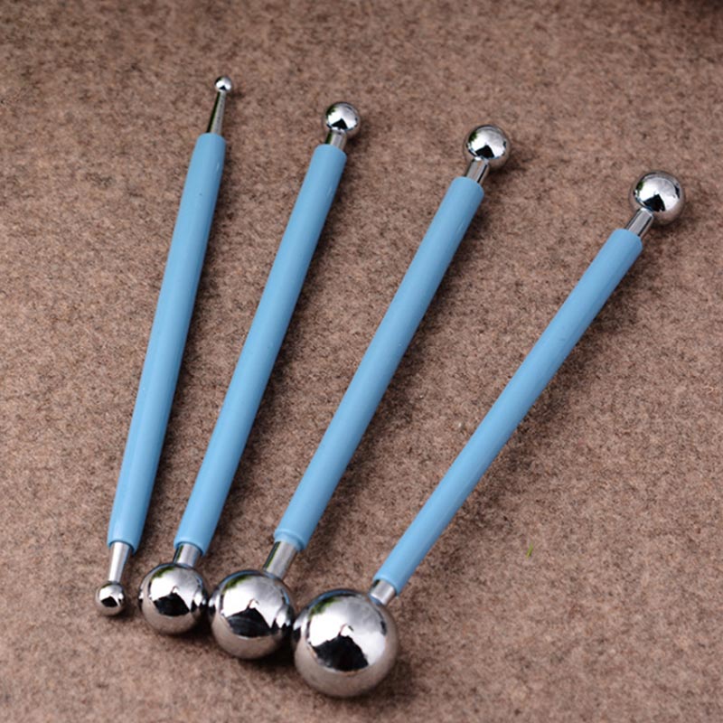 Utensilios de arcilla polimérica de acero inoxidable para manualidades profesionales, herramientas de escultura, juguetes para tallar arcilla, molde, bola, Stylus Sticks