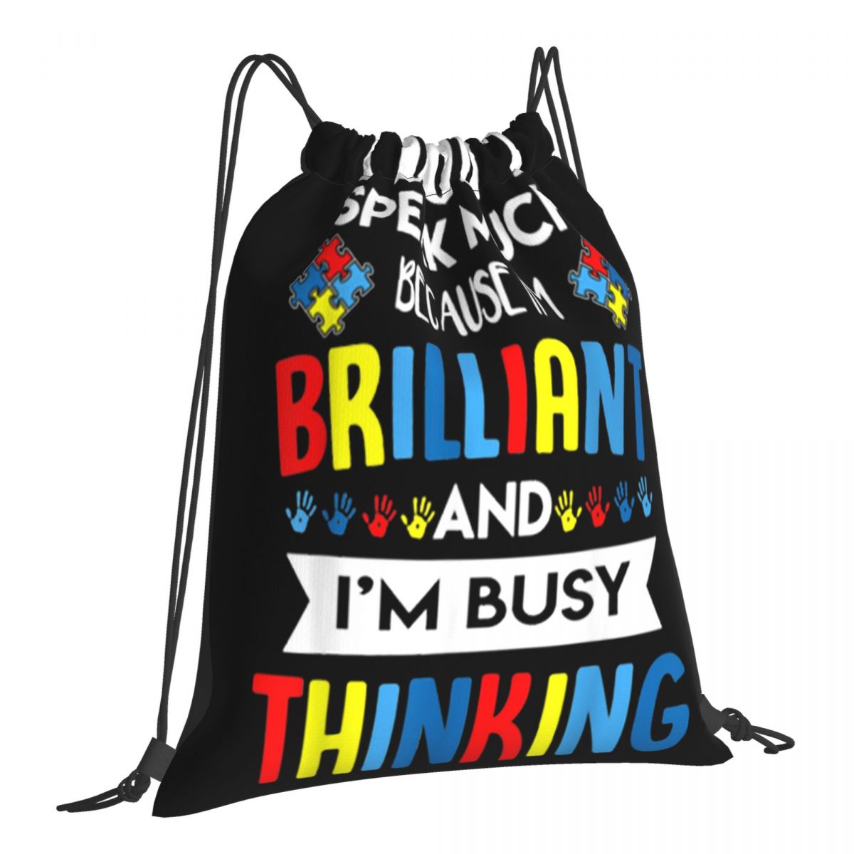 I Dont Speak-mochilas clásicas para niños y niñas, mochilas con eslogan de estilo de para Autismo