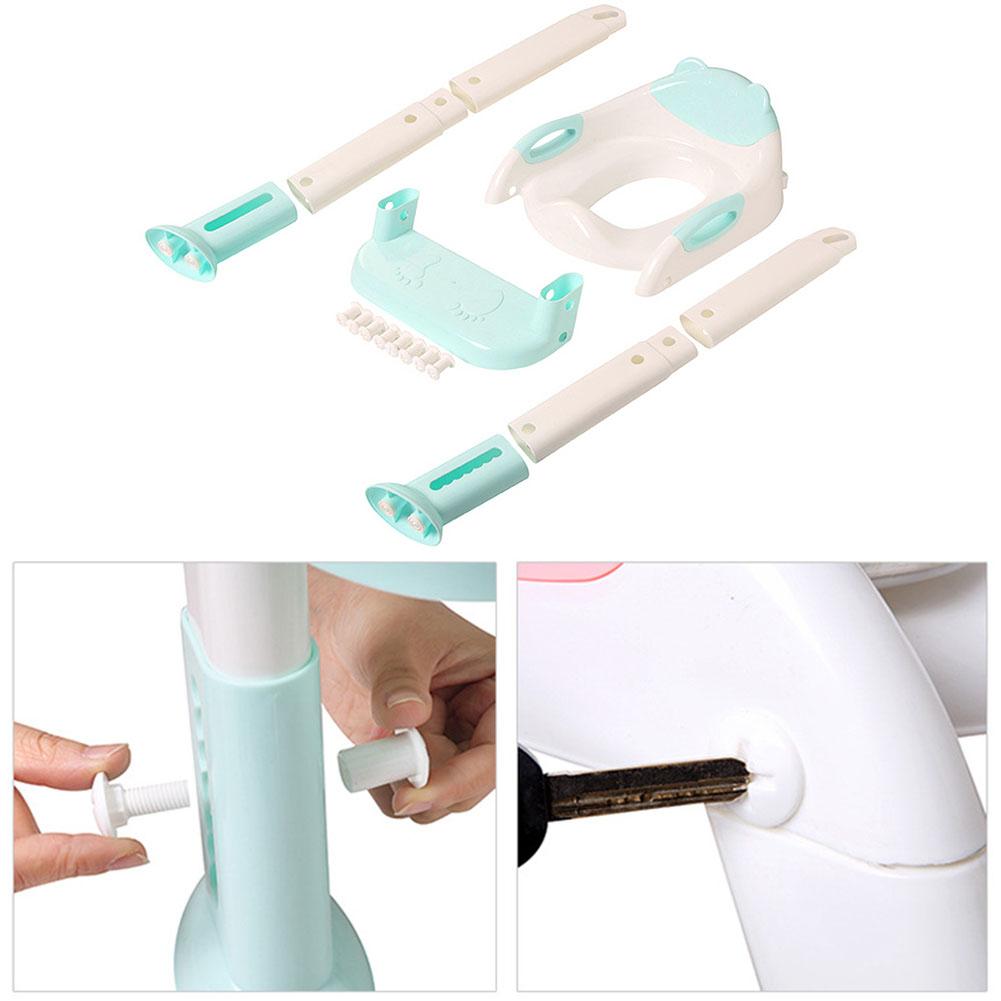 Children's Toilet Baby Folding Potty Training Seat with Solid Anti - Slip Step Ladder Potty Training Toilet Seat with Ladder