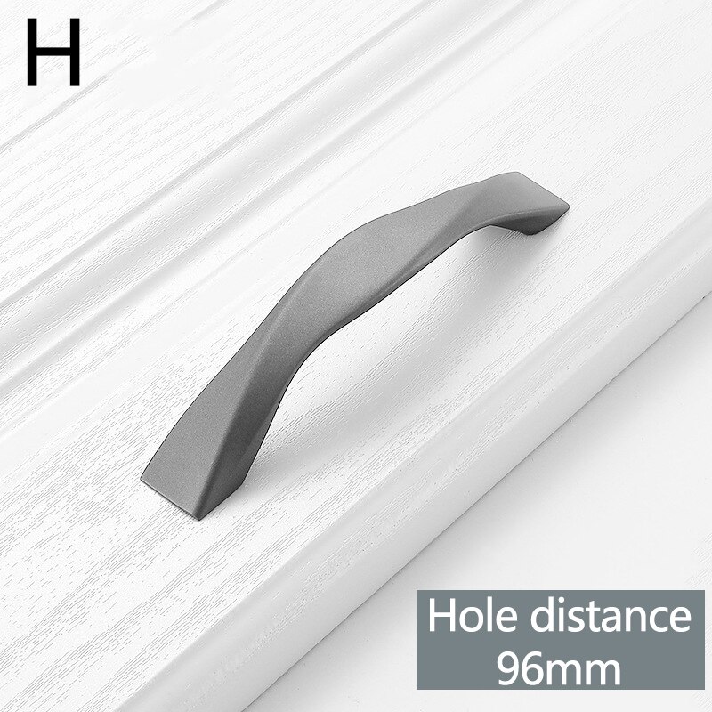 Zwarte Kast Handvatten Kast Deurknop Pulls Voor Thuis Keuken Meubels Kast Lade Hardware Accessoires: H