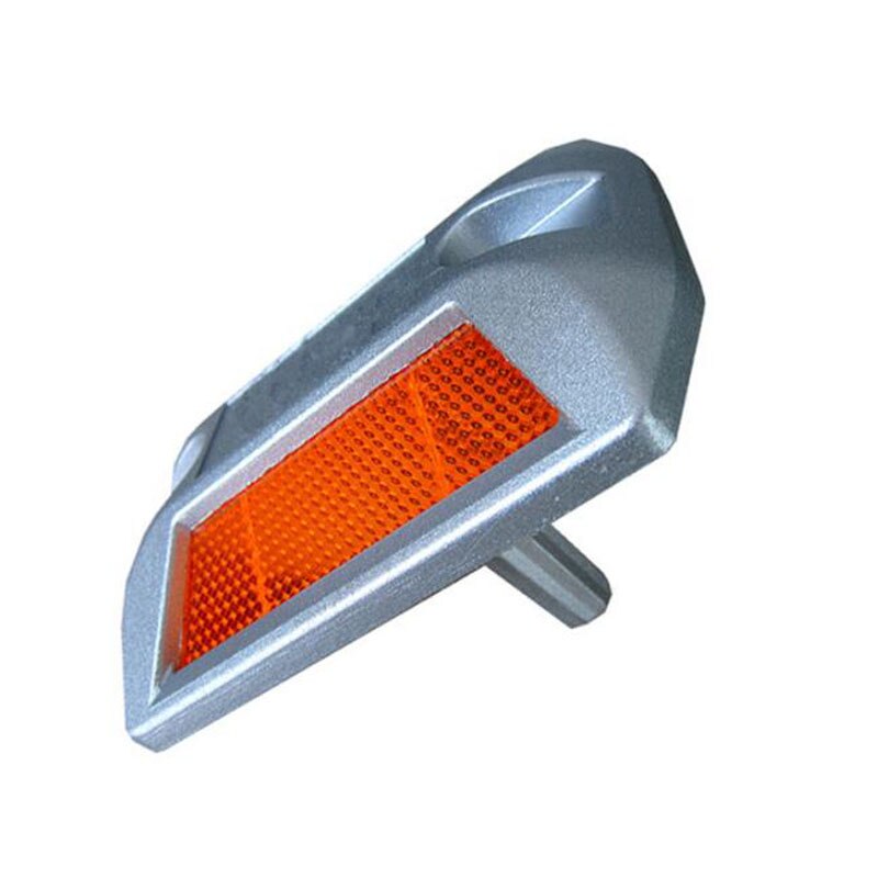 Aluminum Road Stud with Yellow PMMA Reflector, Solar Road Marker Light, solar pavement light