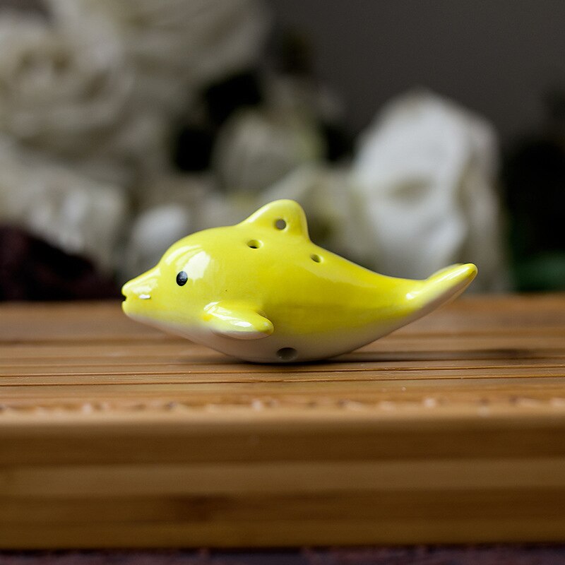 6 trous Ocarina mignon dauphin modélisation couleur sélectionnable