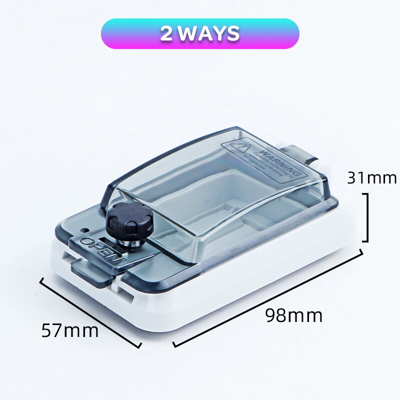 Transparent IP67 Waterproof Protective Window Cover Circuit Breaker Switch Box Protection Electric Junction Box Panel Cover: 2-Way