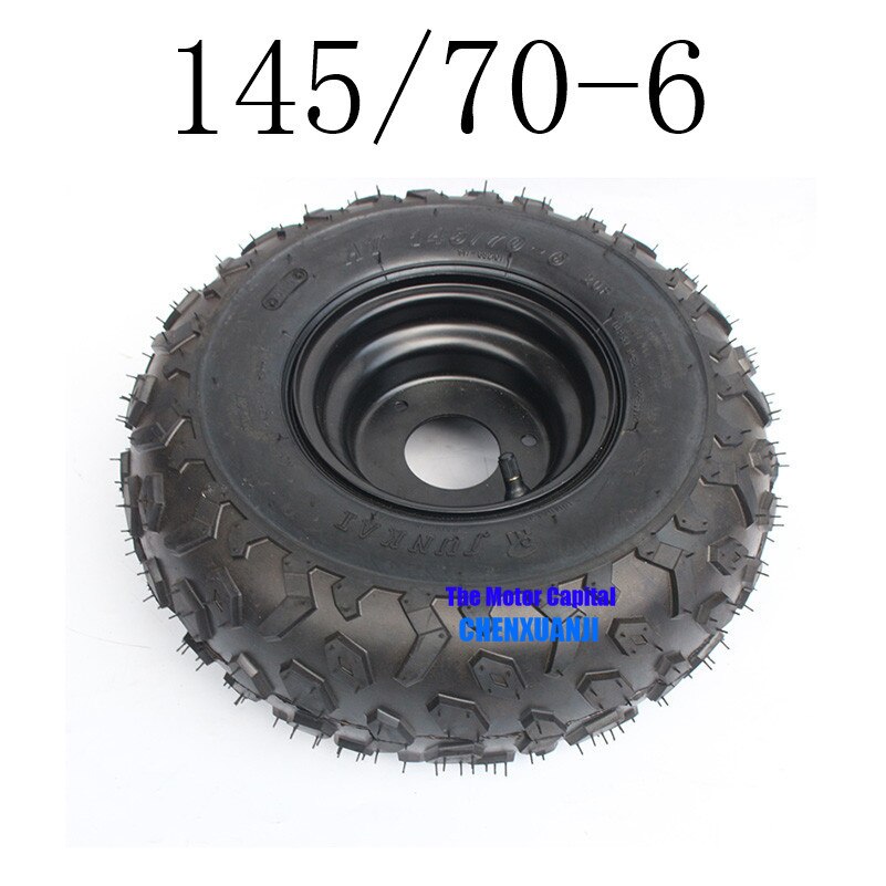 Super High Performance 6 Inch ATV Wheels 145/70-6 Tire Tyre for 6 Inch Iron Wheel Rims Fits Go Kart Buggie Atv Quad