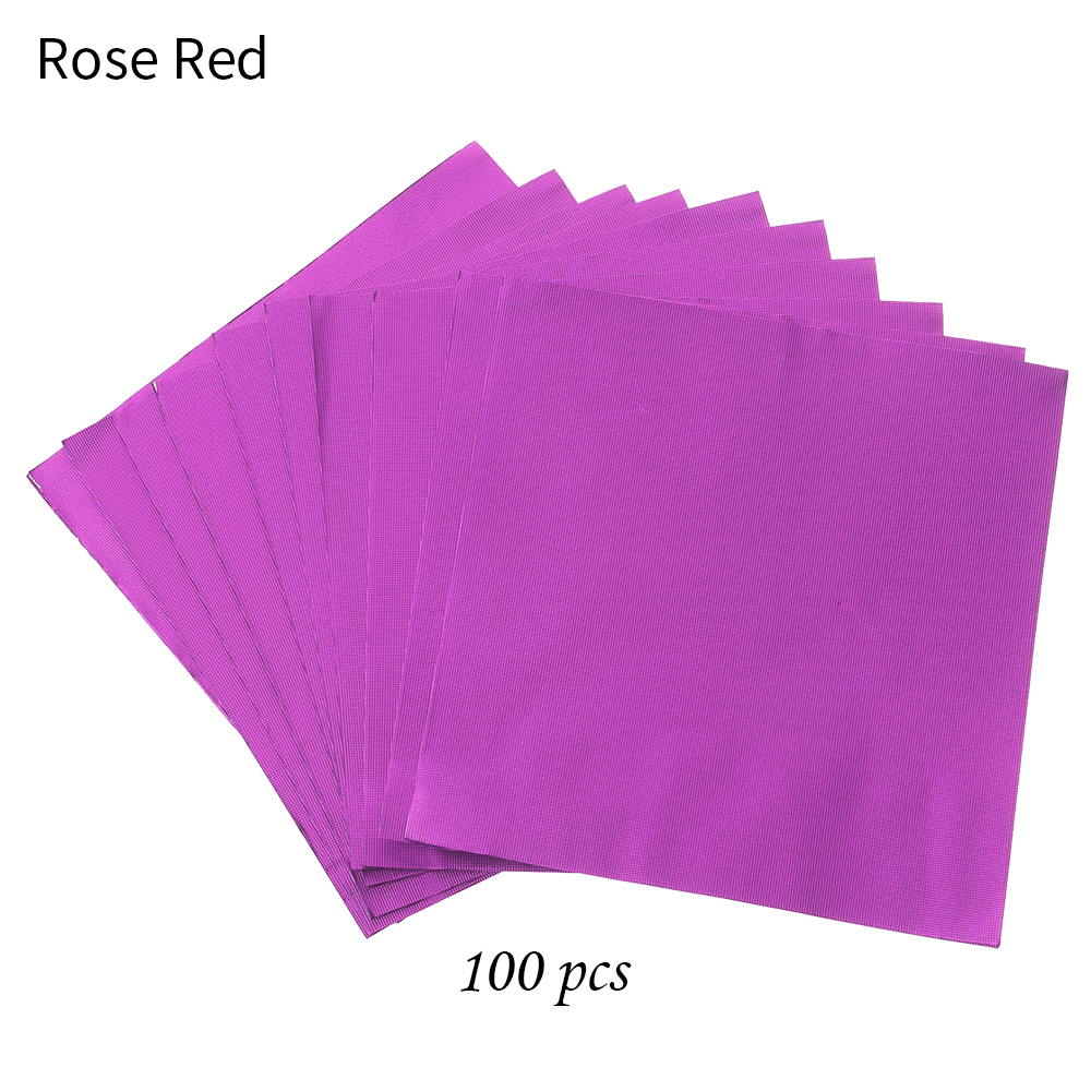 100 stücke 10x10cm Aluminium Folie Süssigkeit Schokolade Kekse Zinn Verpackung Papier DIY Metall Präge Handwerk Papier verpackung Papier: Freier Raum