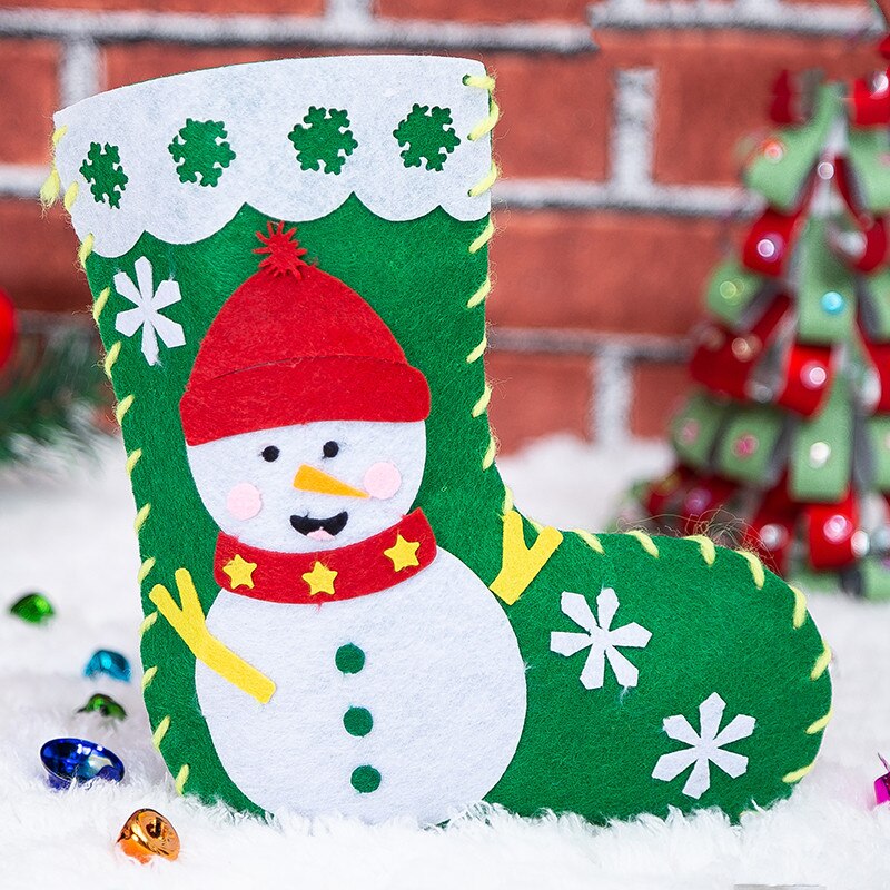 Non-woven Christmas Socks Sewing Socks Christmas Children DIY Handmade Materials Pack Kindergarten Handmade: Sdw1012