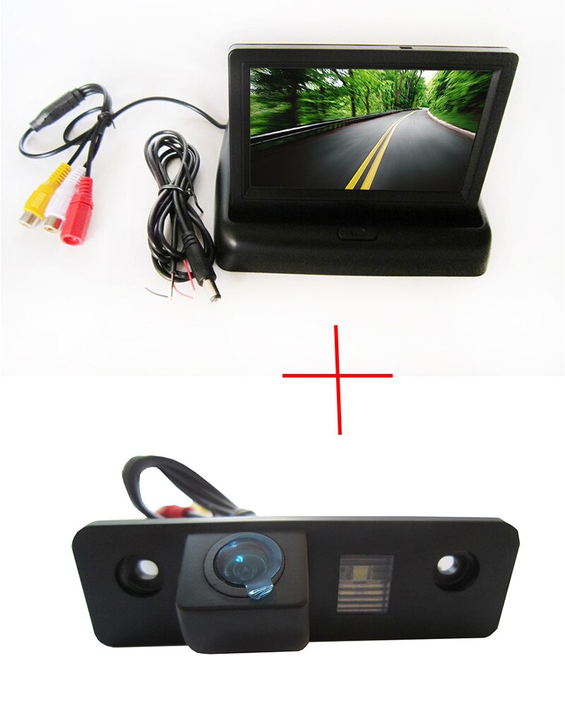 Kleur Auto Achteruitrijcamera voor SKODA ROOMSTER OCTAVIA TOUR FABIA, met 4.3 Inch opvouwbare LCD Monitor