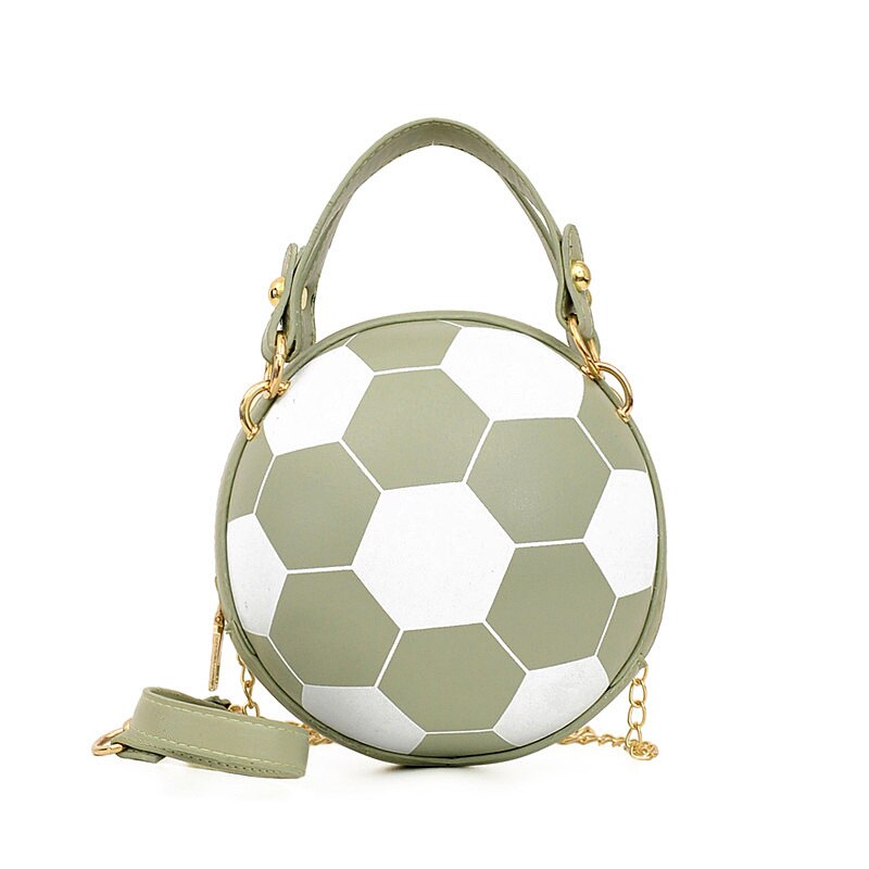 Sacos crossbody para senhora acrílico 2020 novo saco de mão sacos mensageiro basquete futebol em forma moda feminina sacos ombro único: Green