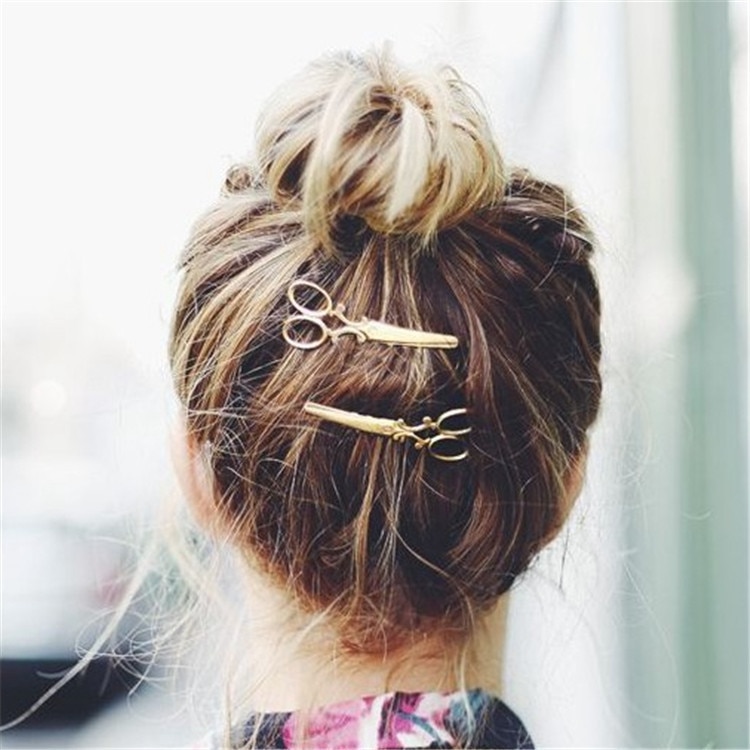 Ciseaux créatifs forme femmes dame filles pince à cheveux délicate épingle à cheveux Barrette cheveux accessoires décorations