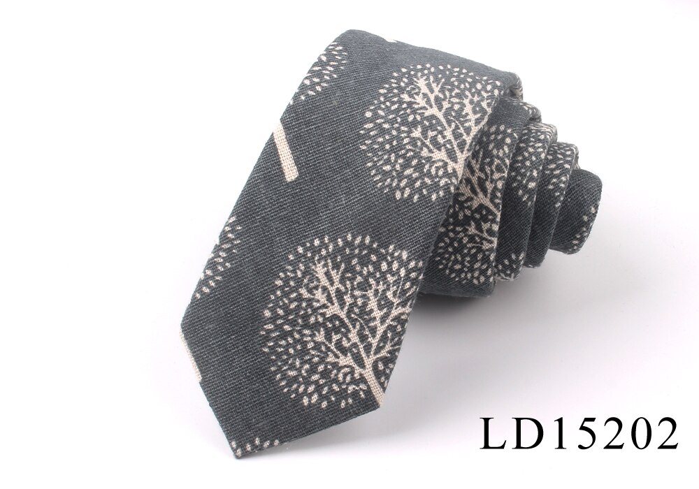 Nouveaux cravates imprimées de styliste, cravates étroites pour hommes, Hip-hop, fête florale, coton, cravate fine: LD15202