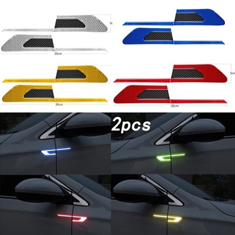Bumper bumper door scratch-proof glow-light rear view mirror bumper sticker