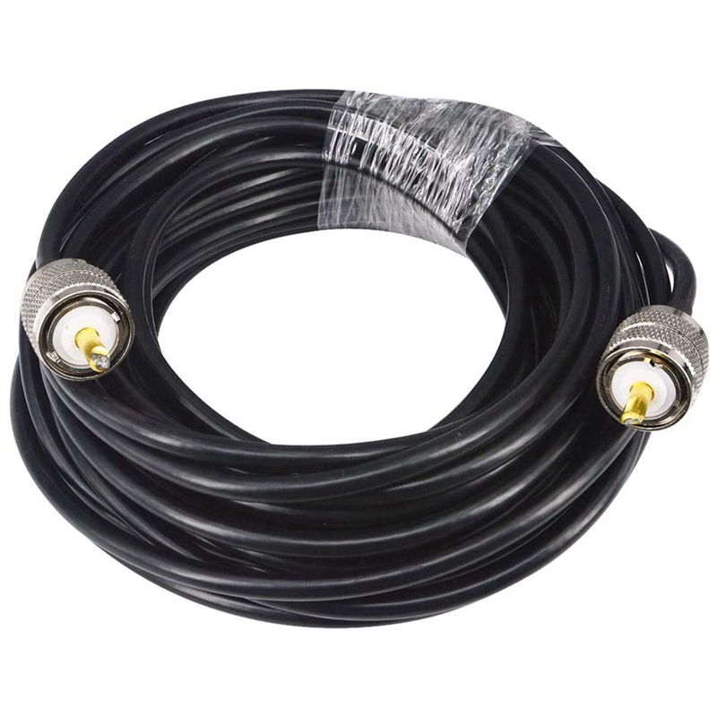 Câble Coaxial pour Radio CB RG58 PL259, 10M, UHF mâle à mâle, Extension d&#39;antenne de Radio amateur à faible perte