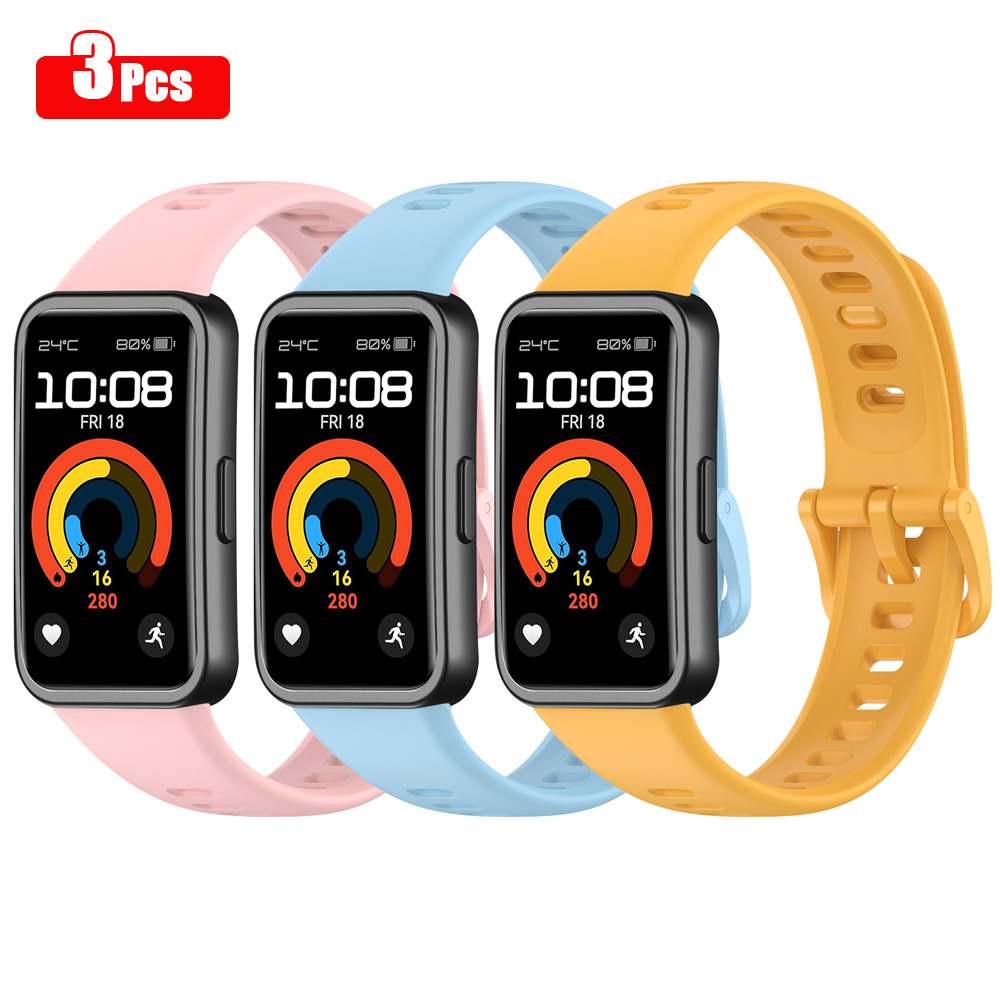 3Pcs/lot Soft Strap For Huawei Band 8 9 NFC Watchband Replacement For Huawei Band 9 8 Breathable Sport Bracelet Wristband