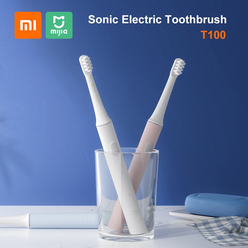 Original Xiaomi Mijia T100 Sonic Electric Toothbrush Adult Ultrasonic Automatic Toothbrush USB Rechargeable IPX7 Waterproof