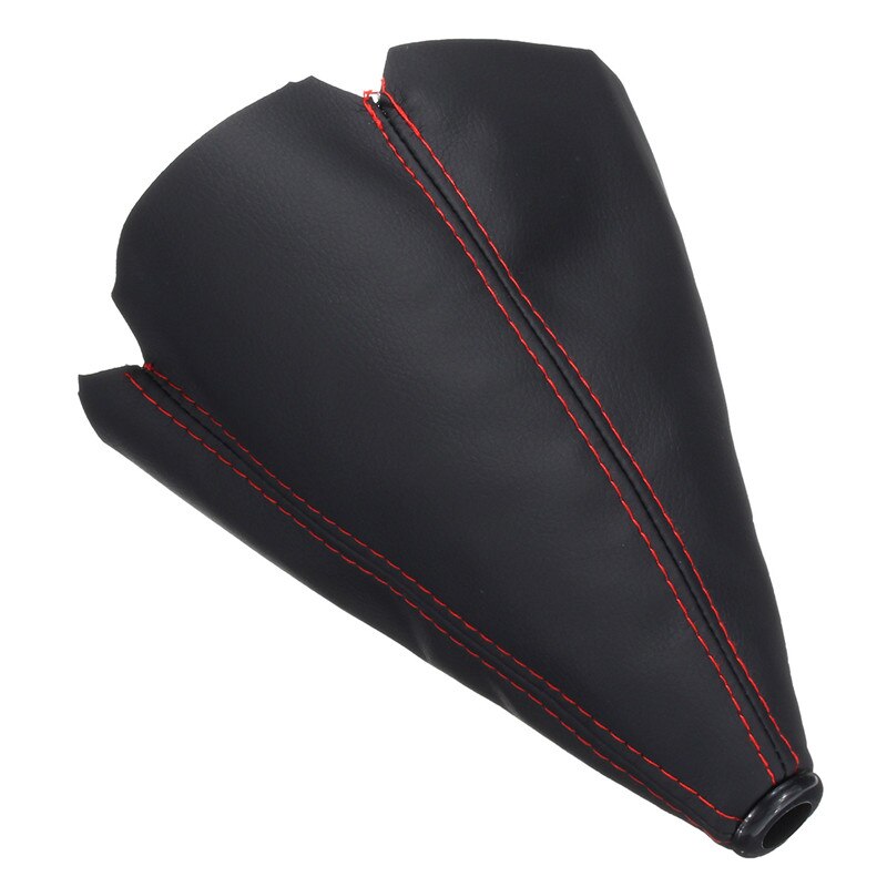 Polaina Universal de cuero PU para palanca de cambios de coche, perilla de palanca de cambios Manual de fibra de carbono, cubierta de arranque, 16mm: Red
