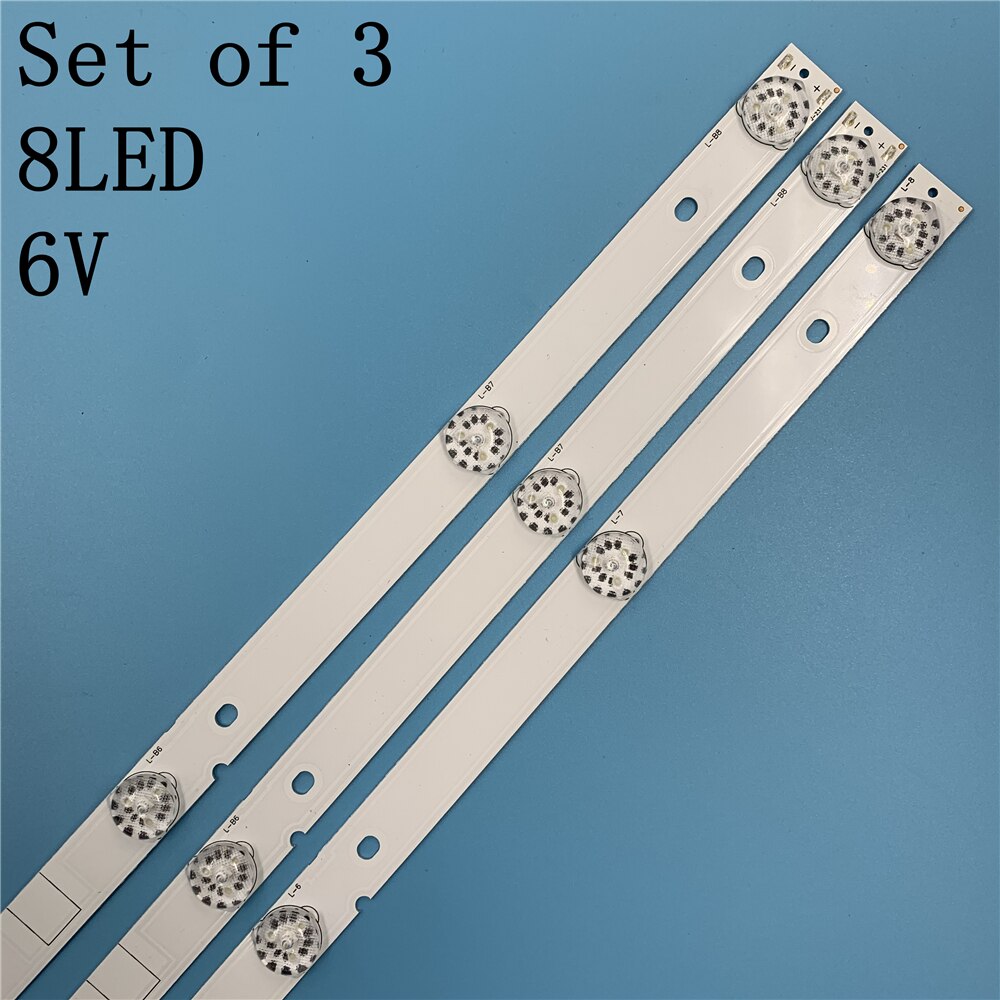 1 Set = 3 Pcs Led Backlight Strip Lamp Voor Akai 43 Inch Tv JS-D-JP4310-A81EC JS-D-JP4310-B81EC E43DU1000 Mcpcb