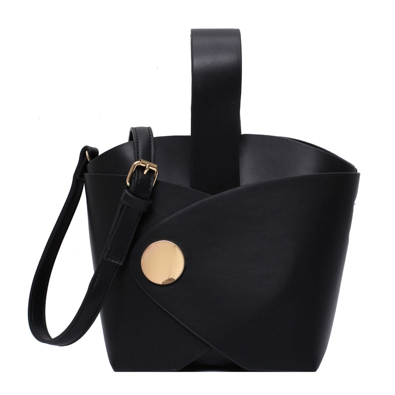 Vintage Female Tote Bucket bag PU Leather Women's Handbag Travel Shoulder Messenger Bag