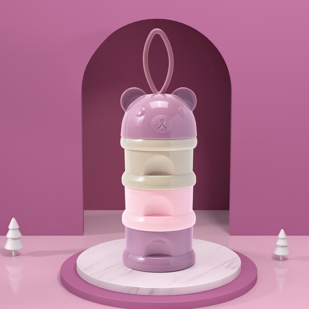 3 / 4 schichten Milchpulver Kasten Tragbare Baby Lebensmittel Lagerung Kasten Ätherisches Getreide Karikatur Kleinkind tapsen Snacks Container: 9