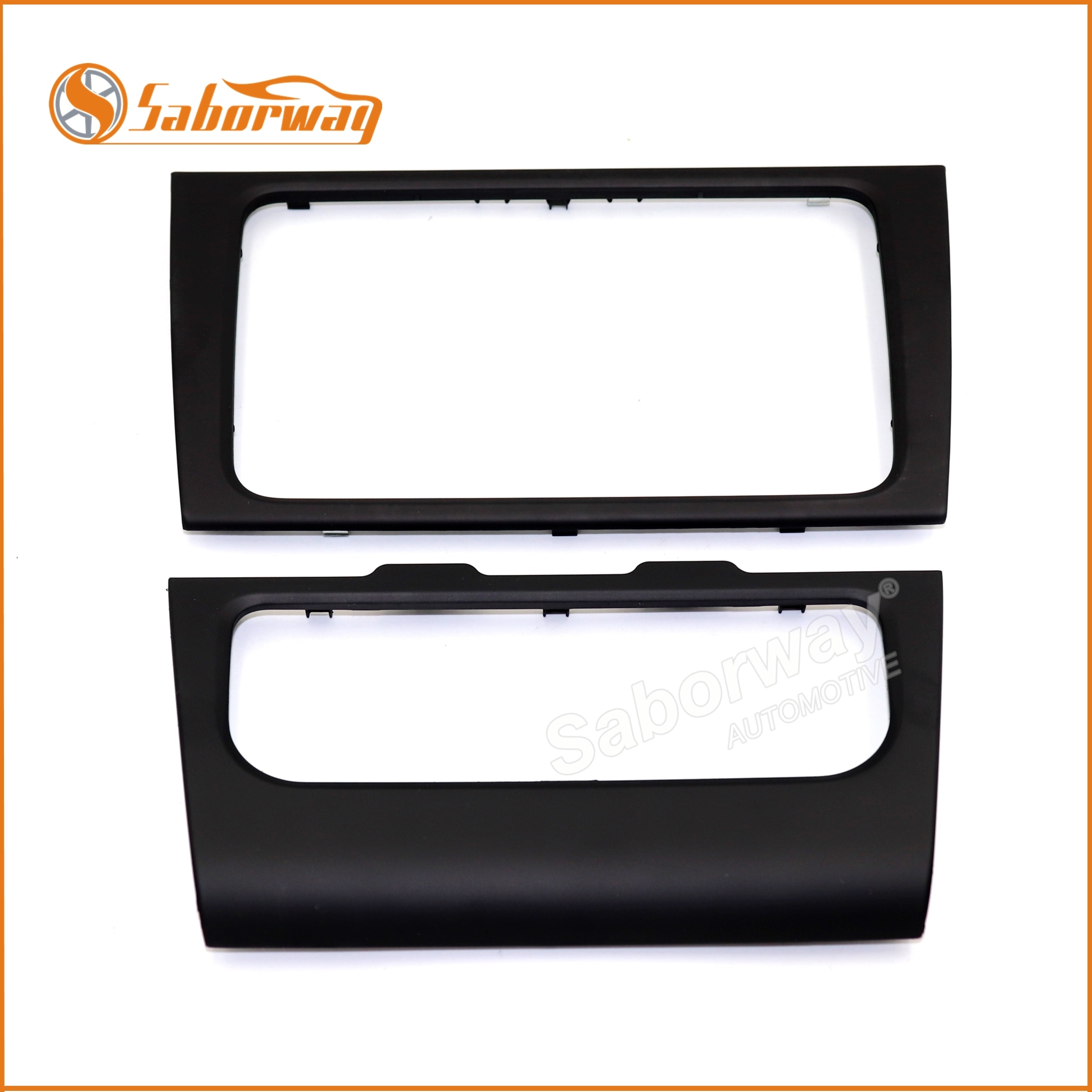 Saborway Zwart Centrale Cd Radio Cover Trim Airconditioning Panel Frame Voor Golf MK6 5K0 858 061E 5KD 858 069